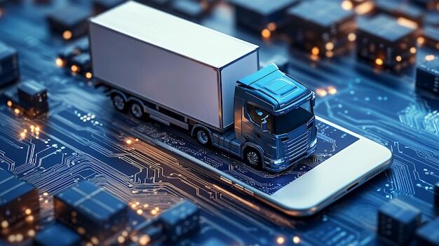 blue-semitruck-is-driving-smartphone-screen-symbolizing-digital-delivery-logistics-blue-circuit-board_1352884-7650